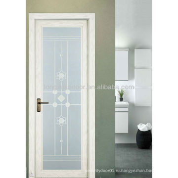 Алюминиевая распашная дверь с крепким двойным стеклом, современная дизайнерская дверь для ванной комнаты